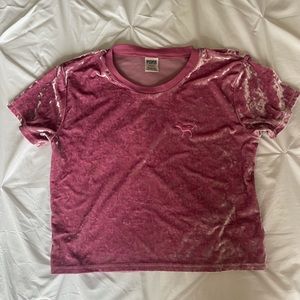 pink velvet shirt from PINK